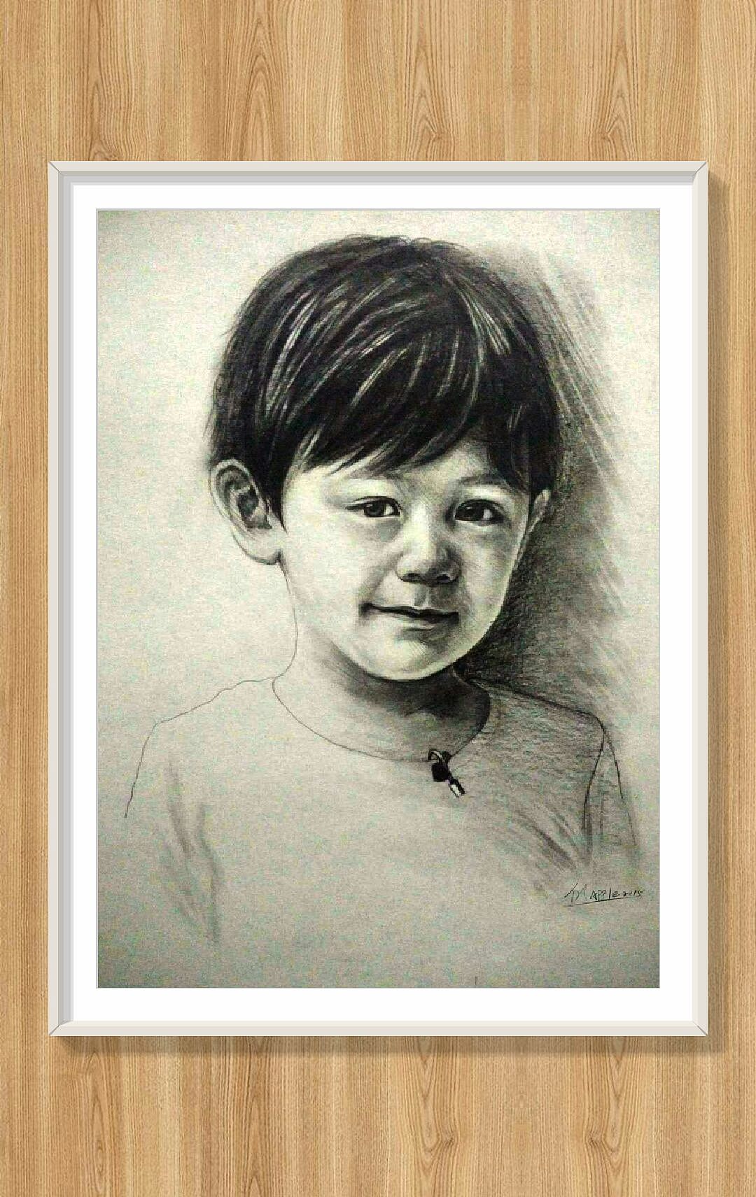 里面特别喜欢诺一这位小朋友,那时候特意画了一幅他的素描画