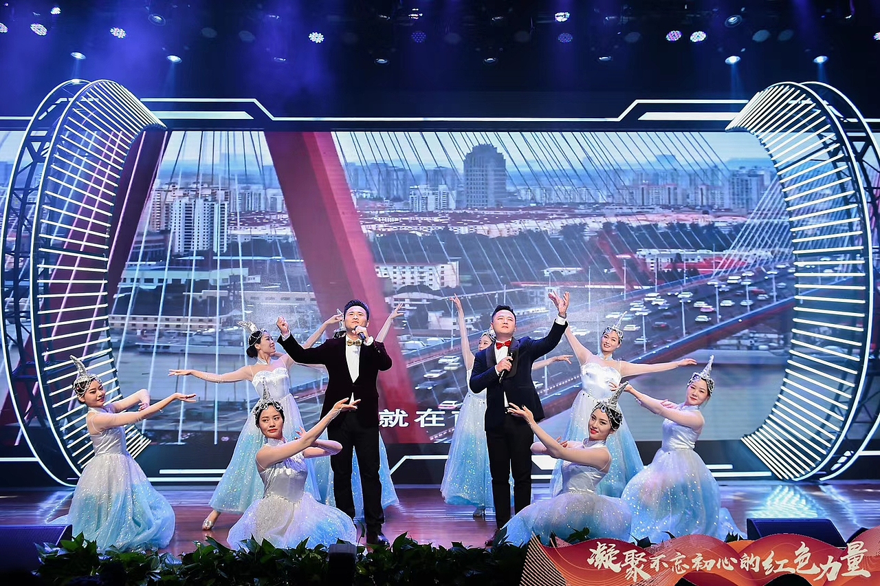 安亭鎮(zhèn)慶中國共產(chǎn)黨99周年大會舞美設(shè)計（圖ZMjI5MzY1NTA0） - 舞臺美術(shù) - 站酷設(shè)計師李天陽原創(chuàng)素材 - 站酷ZCOOL