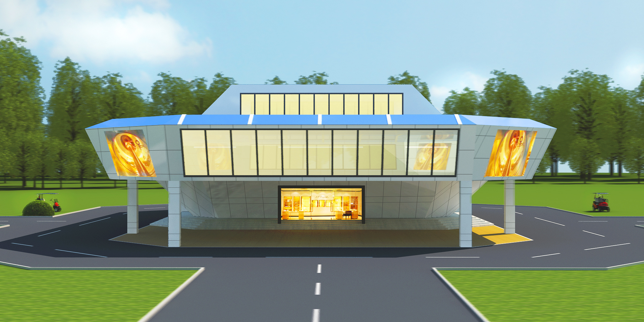 案例钢构展厅建筑外观方案装饰设计师成长之路