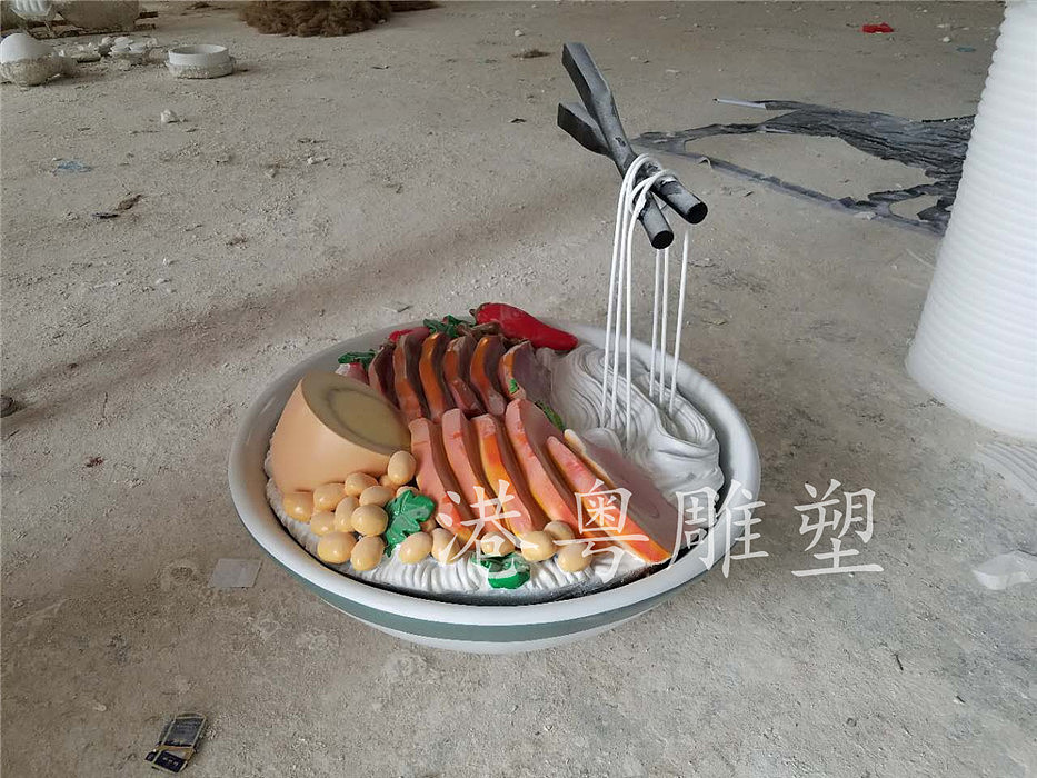 使人回味无尽玻璃钢仿真面食面馆店铺形象雕塑树脂摆件