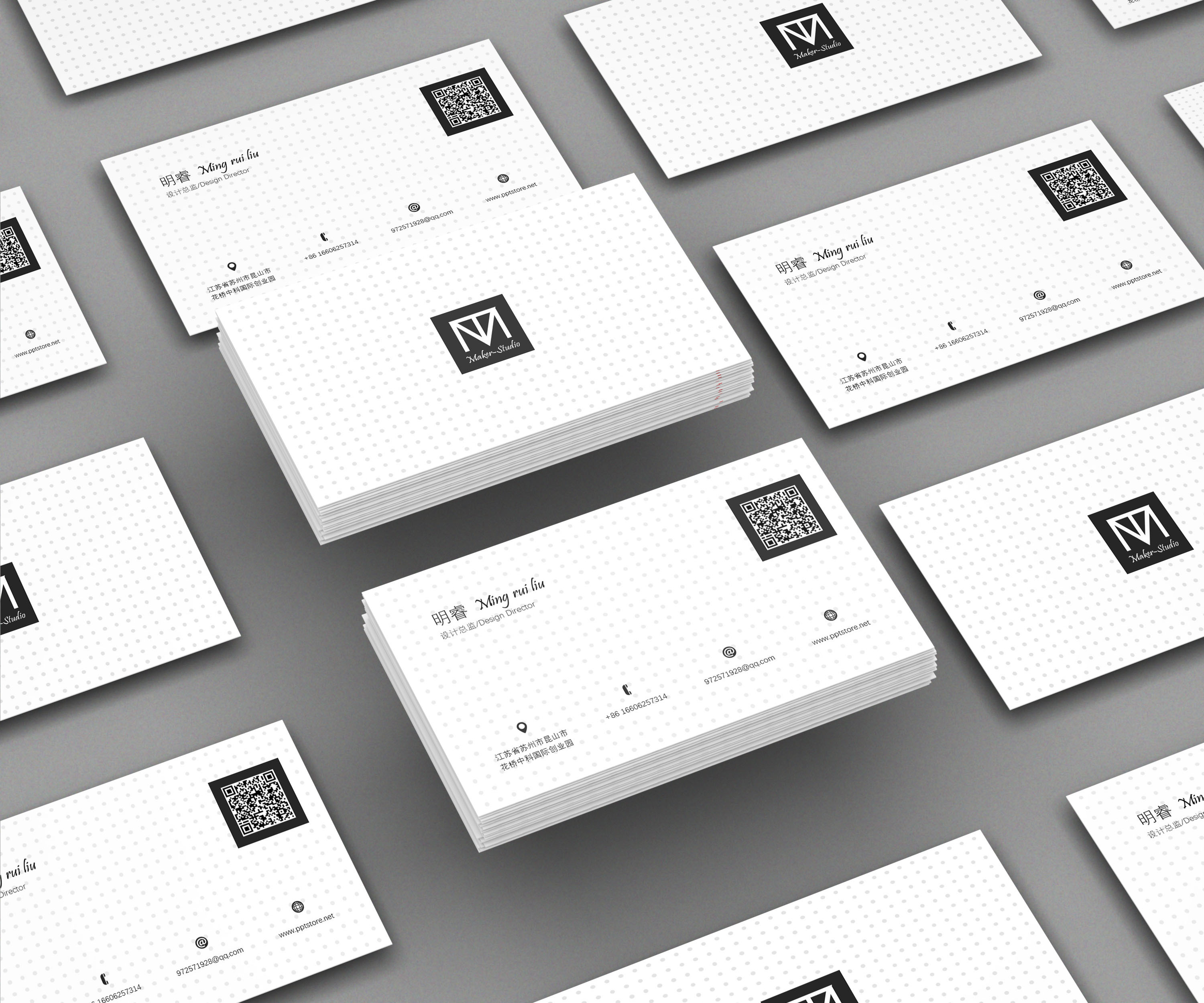 一套原创名片版式设计 | 原创作者:刘小忍