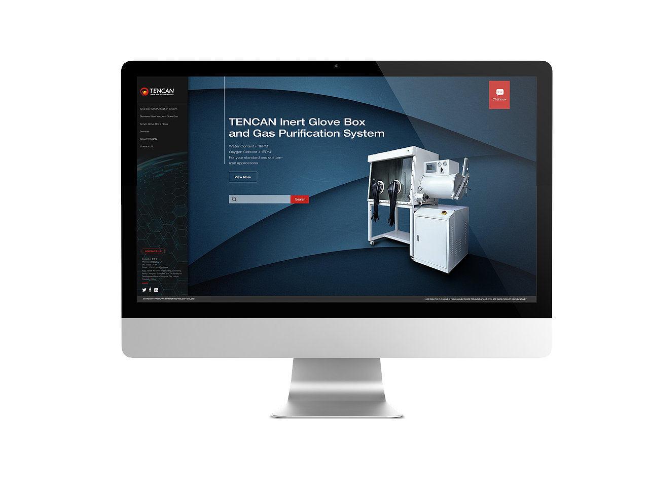 天创粉末网站设计