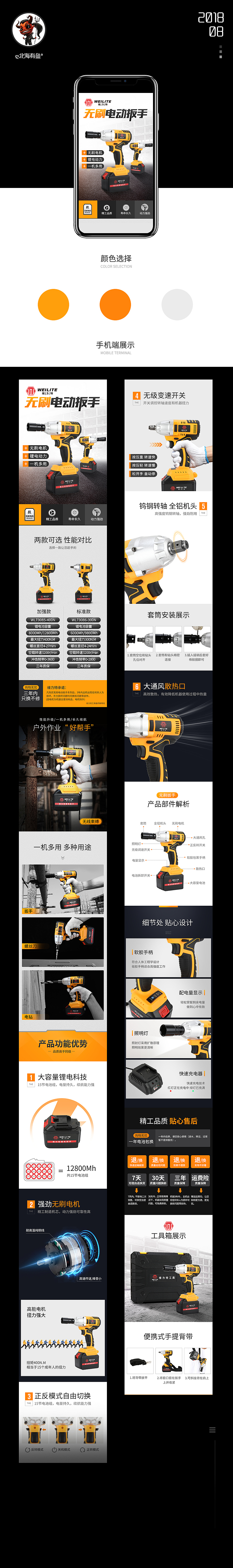 电商详情页、锂电扳手