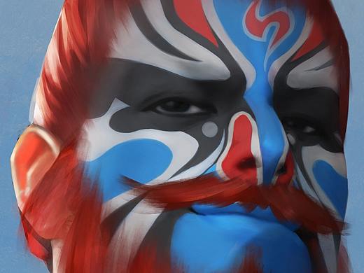 国潮京剧脸谱还原角色设计