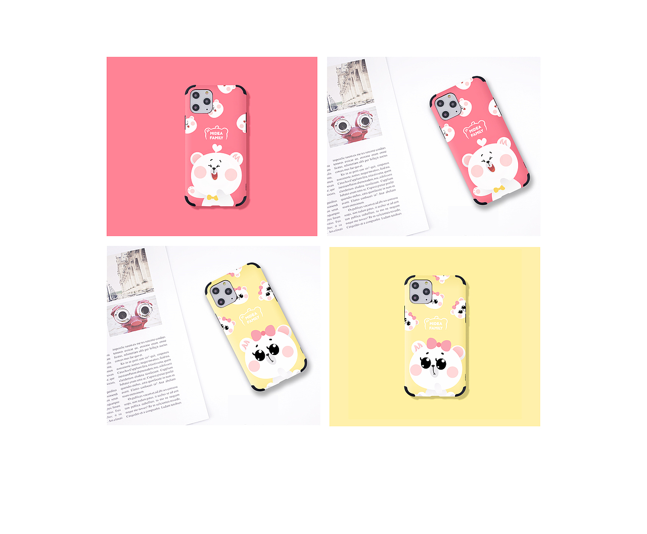 Midea Family 熊小美一家Q版（图ZMTg5NzQ1NjM2） - IP形象 - 站酷设计师岛民千山歪原创素材 - 站酷ZCOOL