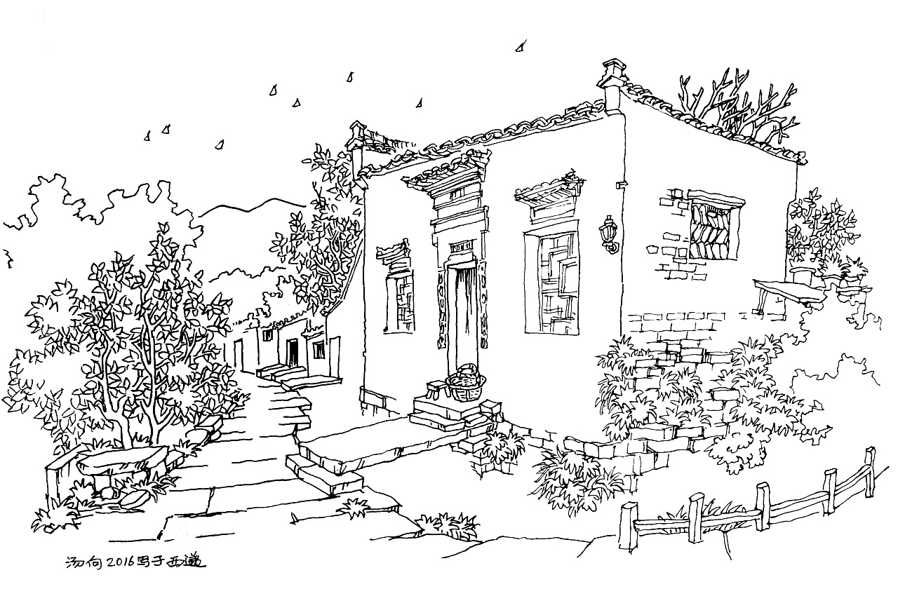 皖南印象之二西递写生作品集这是我近几年在黟县西递的钢笔速写写生