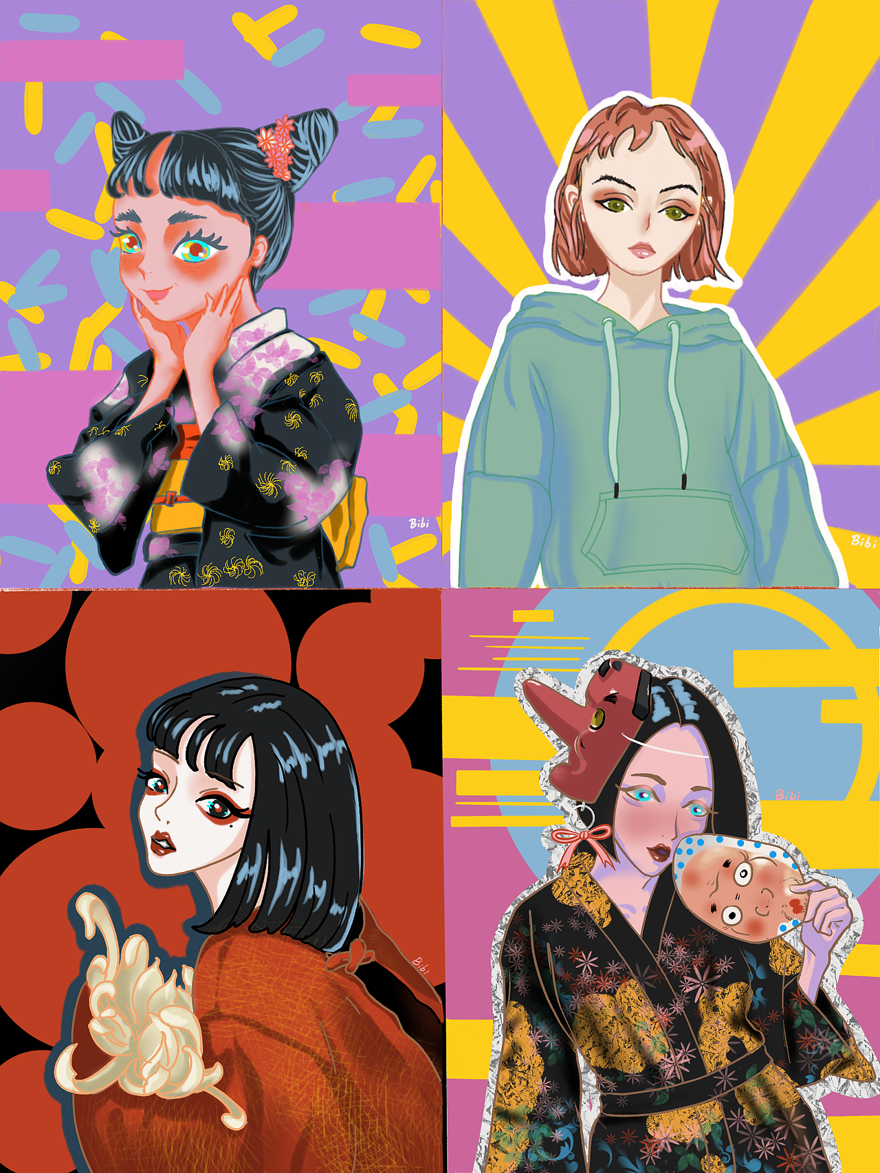 一些头像插画等（图ZMTY2NzYzMjU2） - 创作习作 - 站酷设计师哔哔大人原创素材 - 站酷ZCOOL