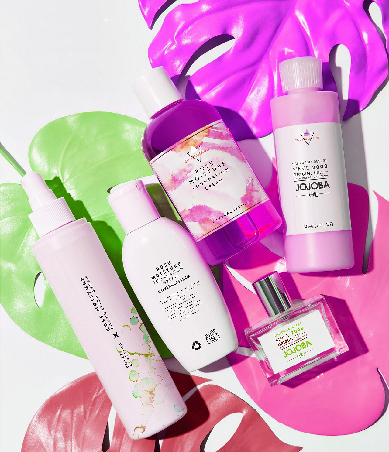 不二手造原创设计IN THE SUMMER·化妆品系列（图ZNTUzMjkxNDg=） - 包装 - 站酷设计师不二手造原创素材 - 站酷ZCOOL