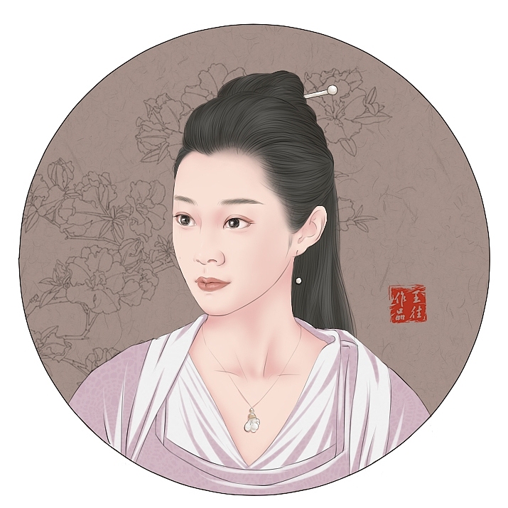 工笔人物——范若若（图ZMTkzMTM0Njk2） - 创作习作 - 站酷设计师王往Robin原创素材 - 站酷ZCOOL