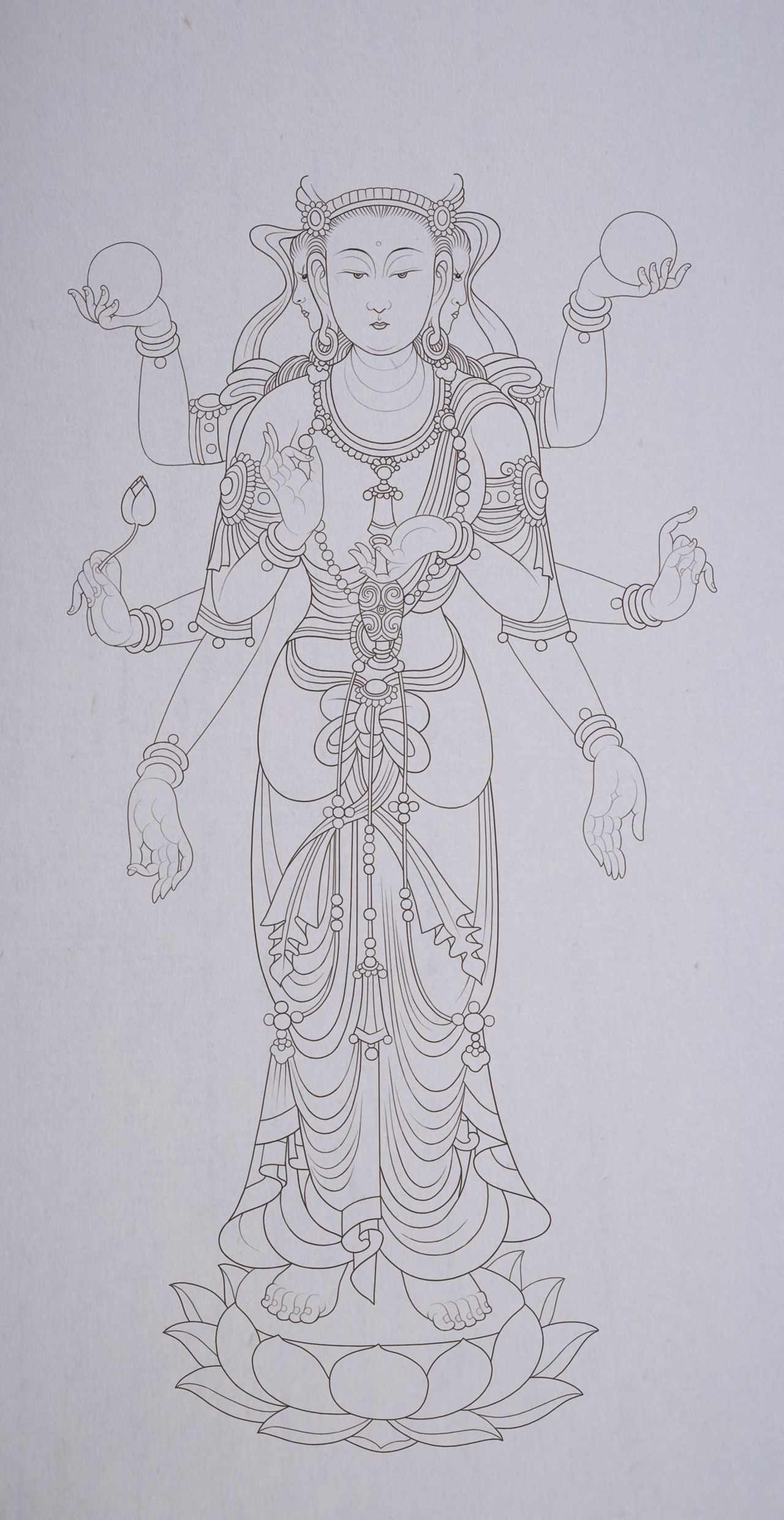 工笔画观世音菩萨(临摹)