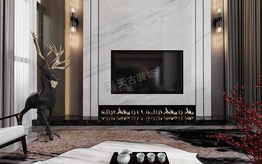 万科十七英里装修改造方案,轻奢风格双拼别墅设计图（图ZMjg0NjgyOTk2） - 家装设计 - 站酷设计师天古装饰设计师T原创素材 - 站酷ZCOOL