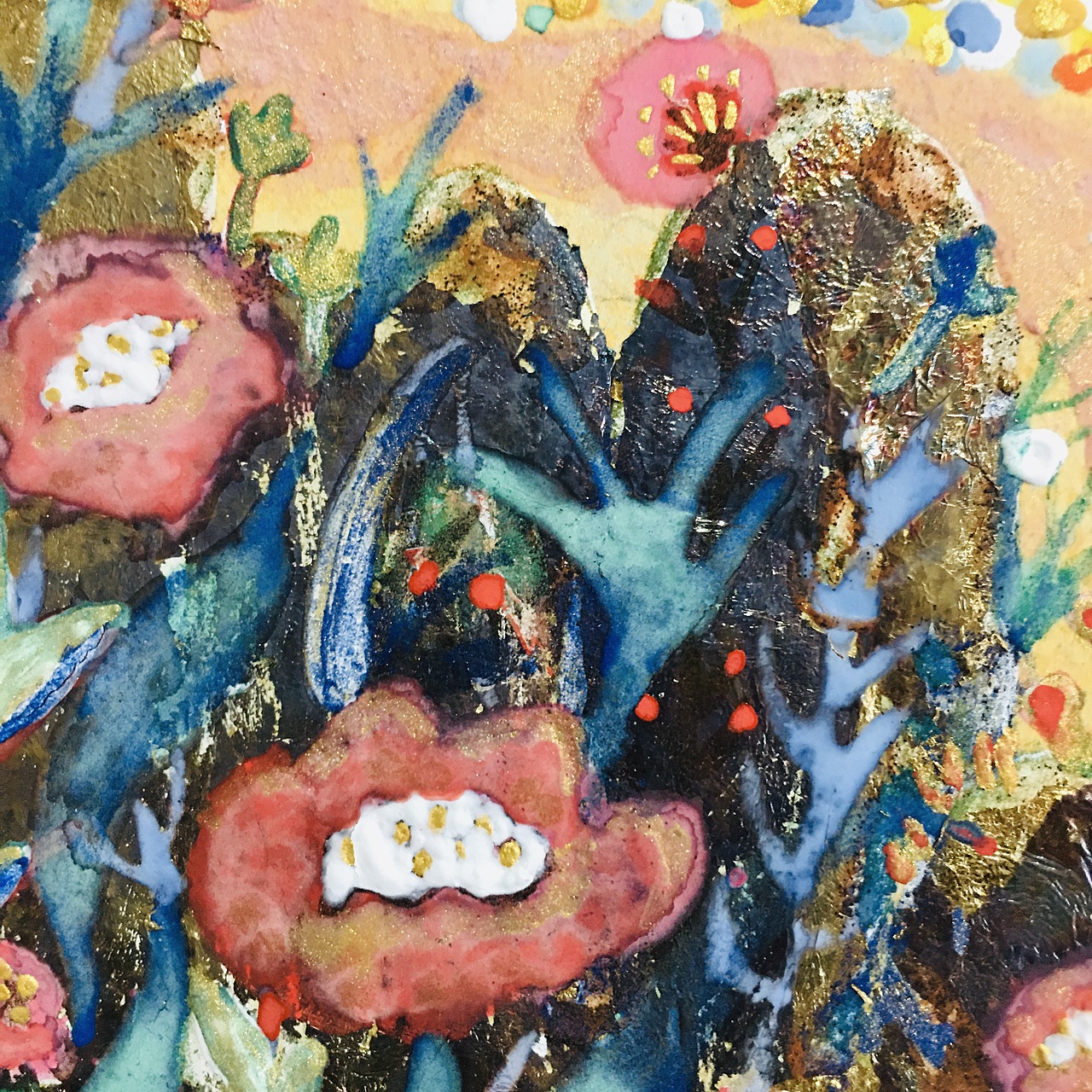 岩彩《乱花渐欲迷人眼》（图ZMzA0NjM4MjQ4） - 艺术插画 - 站酷设计师亦芦花原创素材 - 站酷ZCOOL