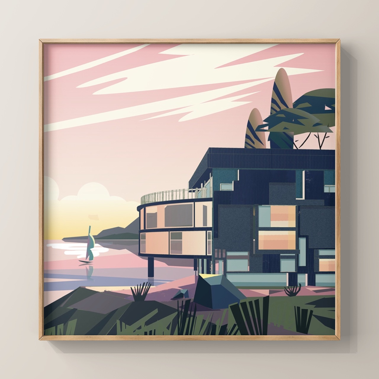 艺术馆建筑设计 |插画|艺术插画|mespace天植 - 原创作品 - 站酷