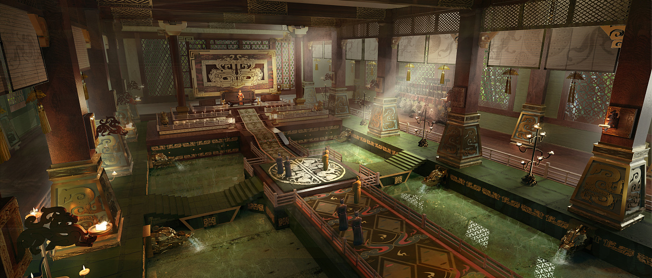 一组古风场景概念设计练习