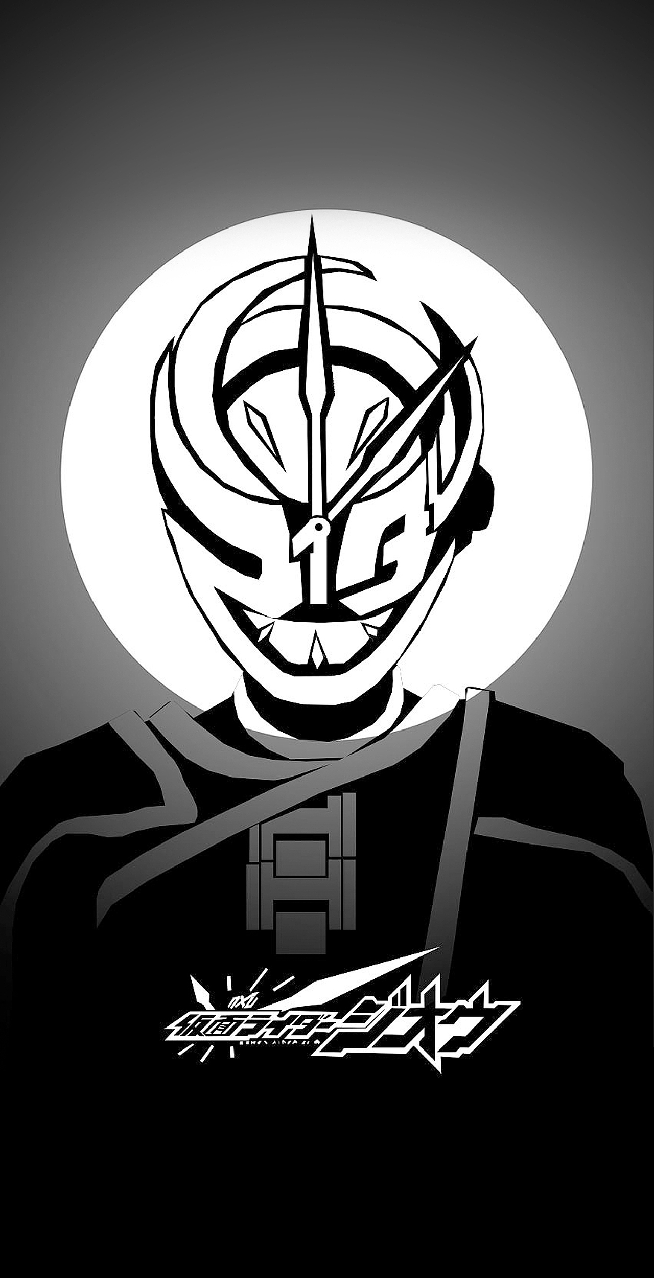 假面骑士黑白剪影