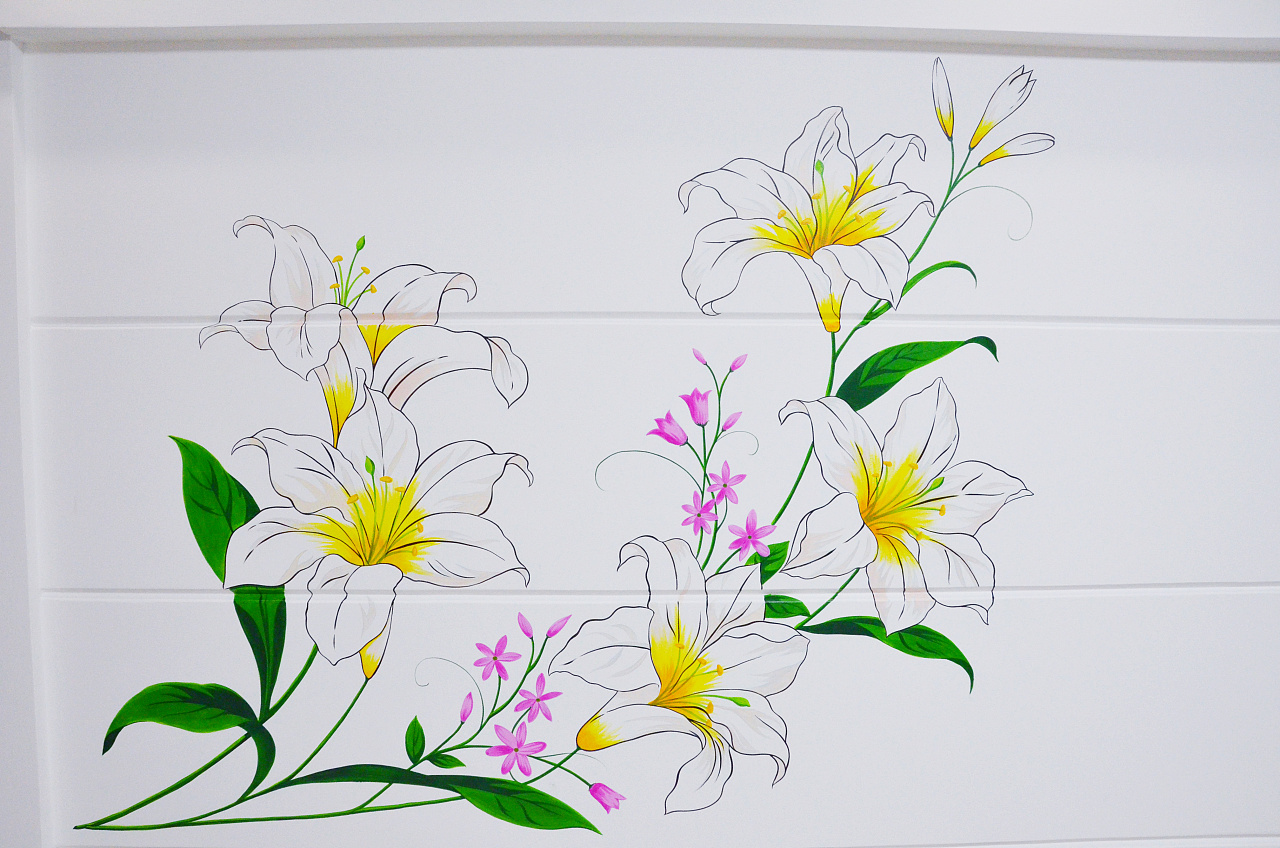 墙绘素材艺术 花卉图片