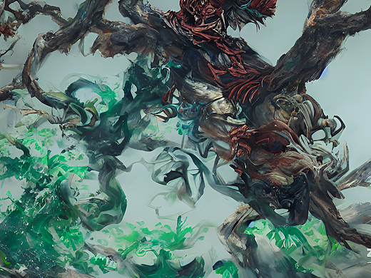 #AI创作实验室#动漫风 荒木飞吕彦 只此青绿 希孟创作