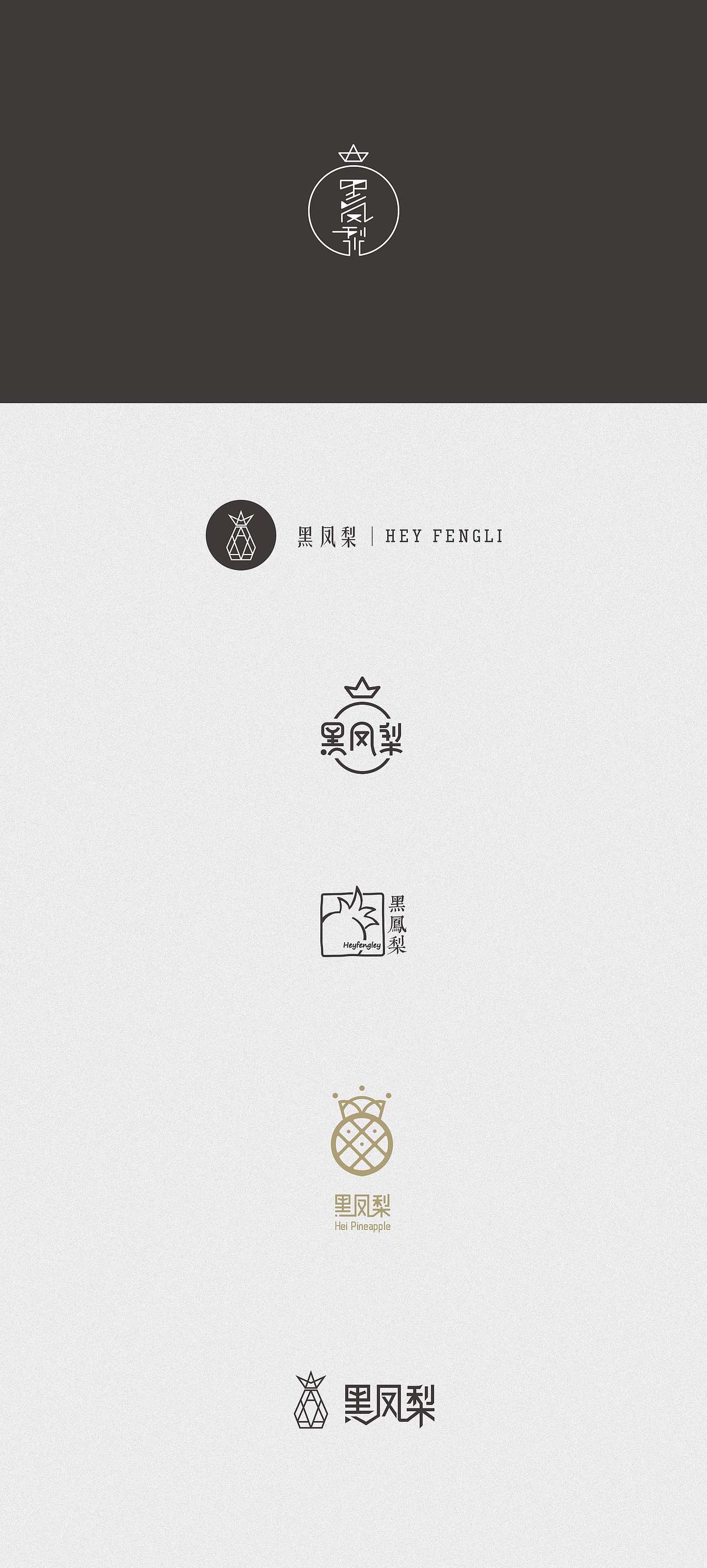 LOGO+VI（黑凤梨）（图ZMTYzNDI1NTcy） - Logo - 站酷设计师夹心米米原创素材 - 站酷ZCOOL