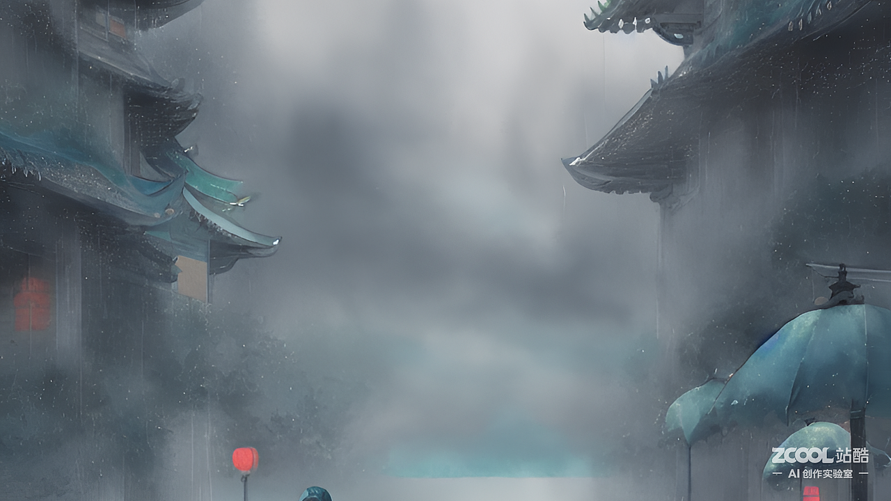#AI创作实验室#天青色等烟雨,而我在等你