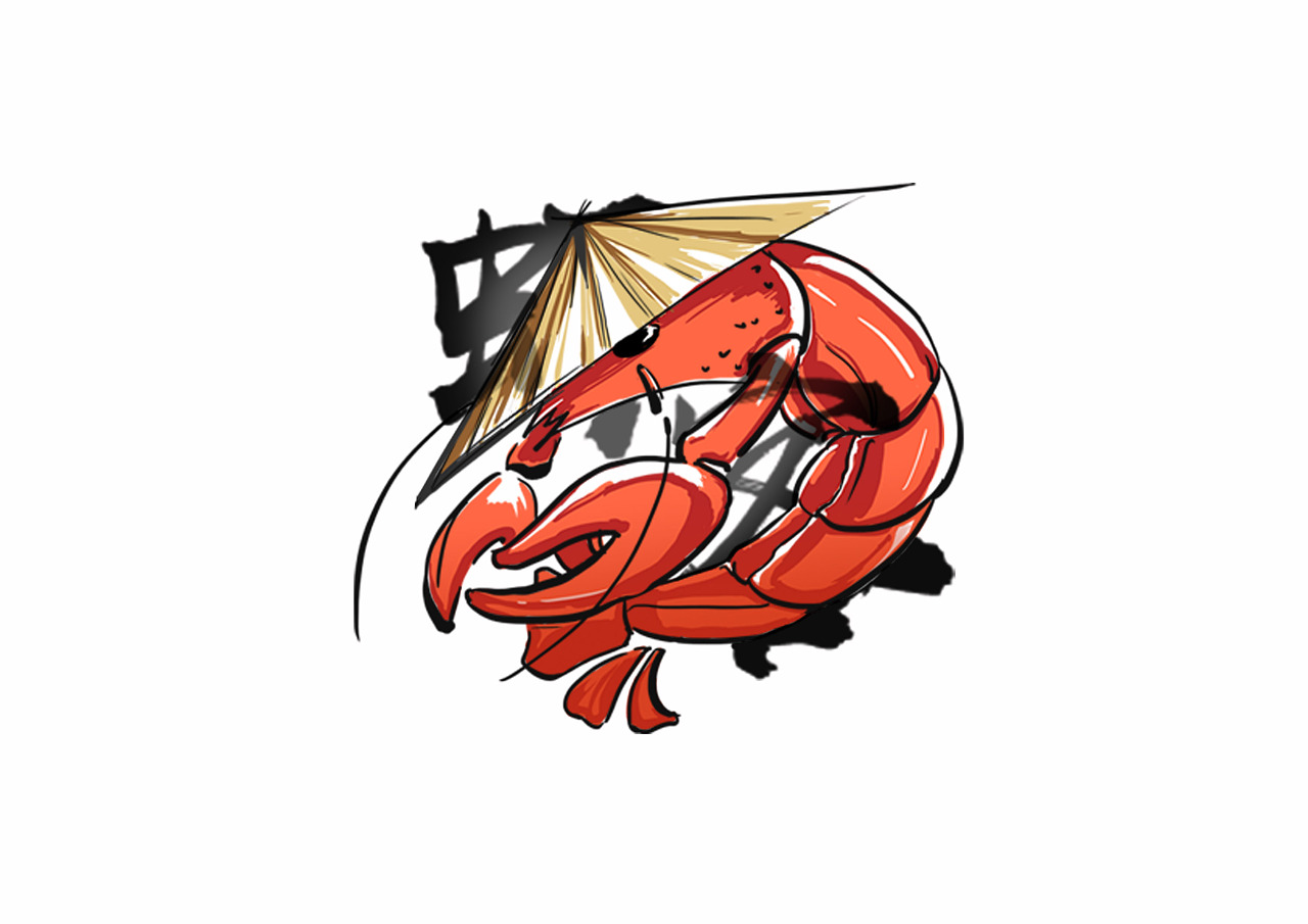 小龙虾品牌标识设计