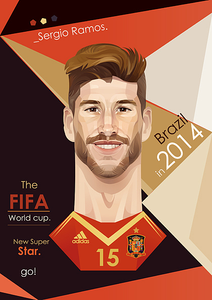 2014巴西世界杯球星插画第三弹（网易球星卡）（图ZMTcwMTI5NTY=） - 商业插画 - 站酷设计师cuichen原创素材 - 站酷ZCOOL
