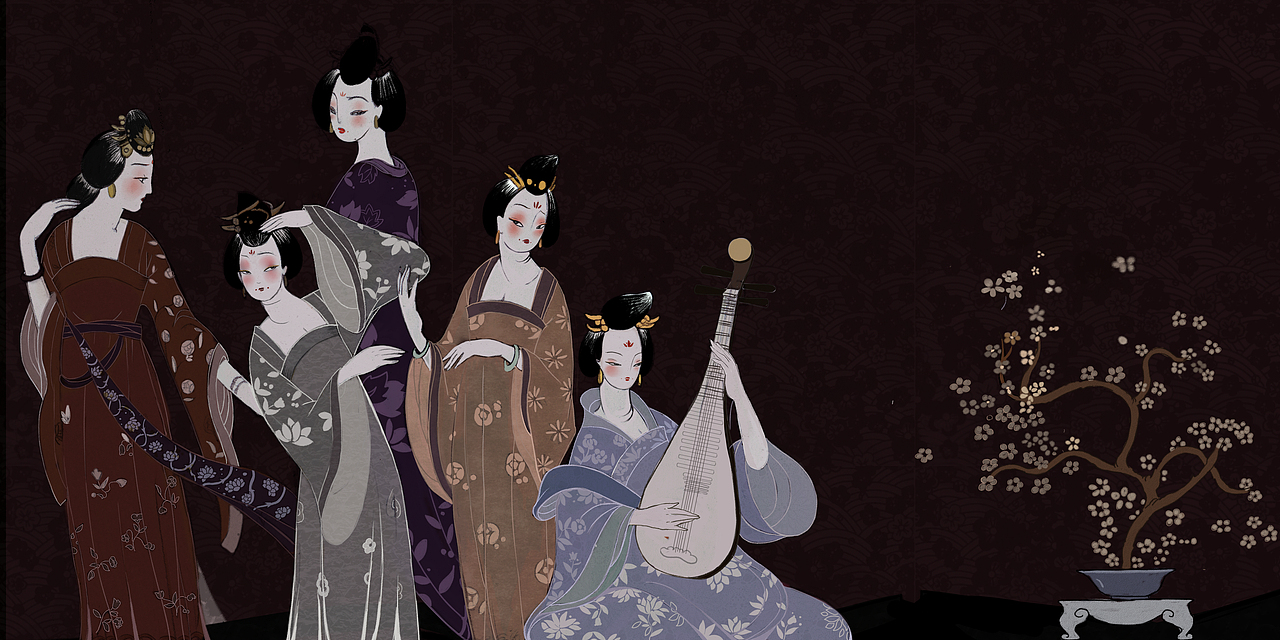 绘本《长恨歌》（图ZMjUxODk4MjU2） - 艺术插画 - 站酷设计师盛明圆原创素材 - 站酷ZCOOL