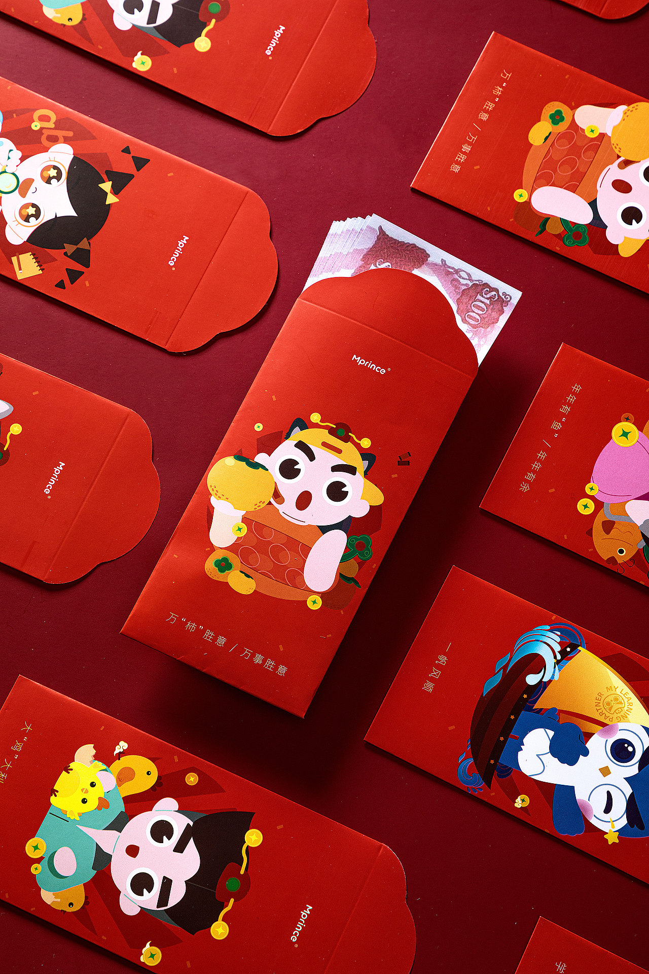 电商摄影 | 新年 红包 封口贴 文具拍摄