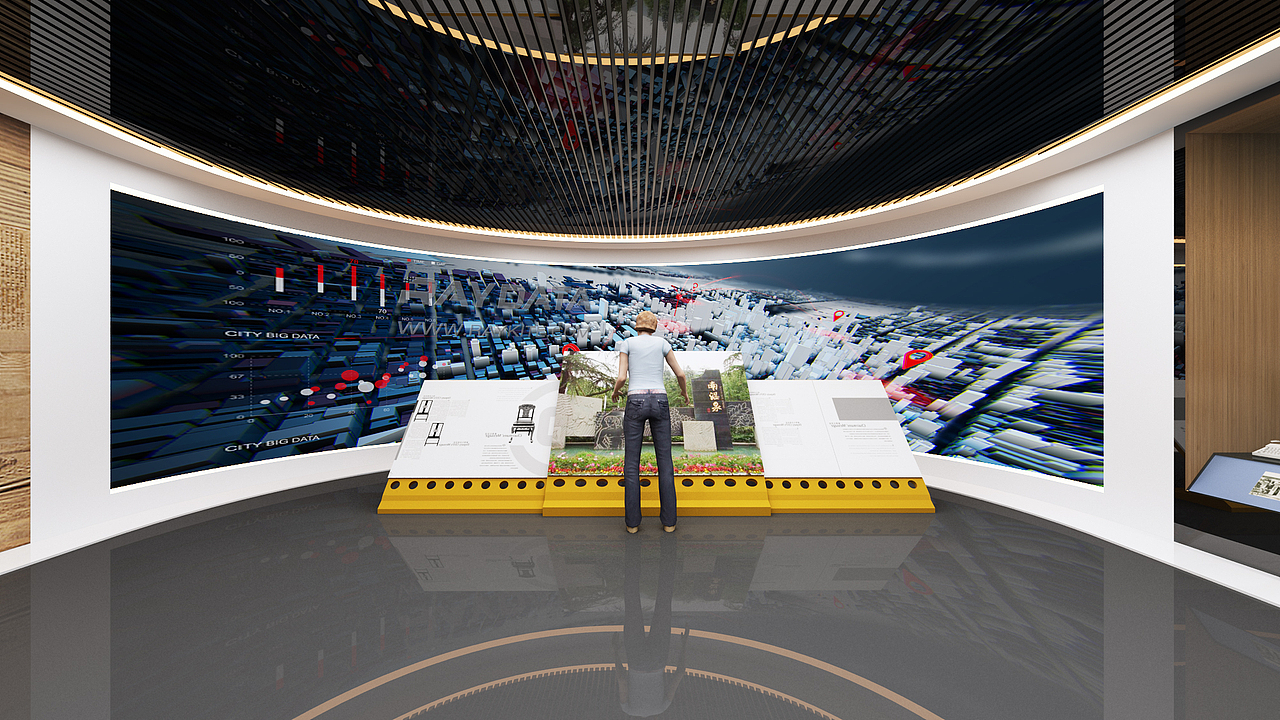 南泉科技展厅设计3D效果图