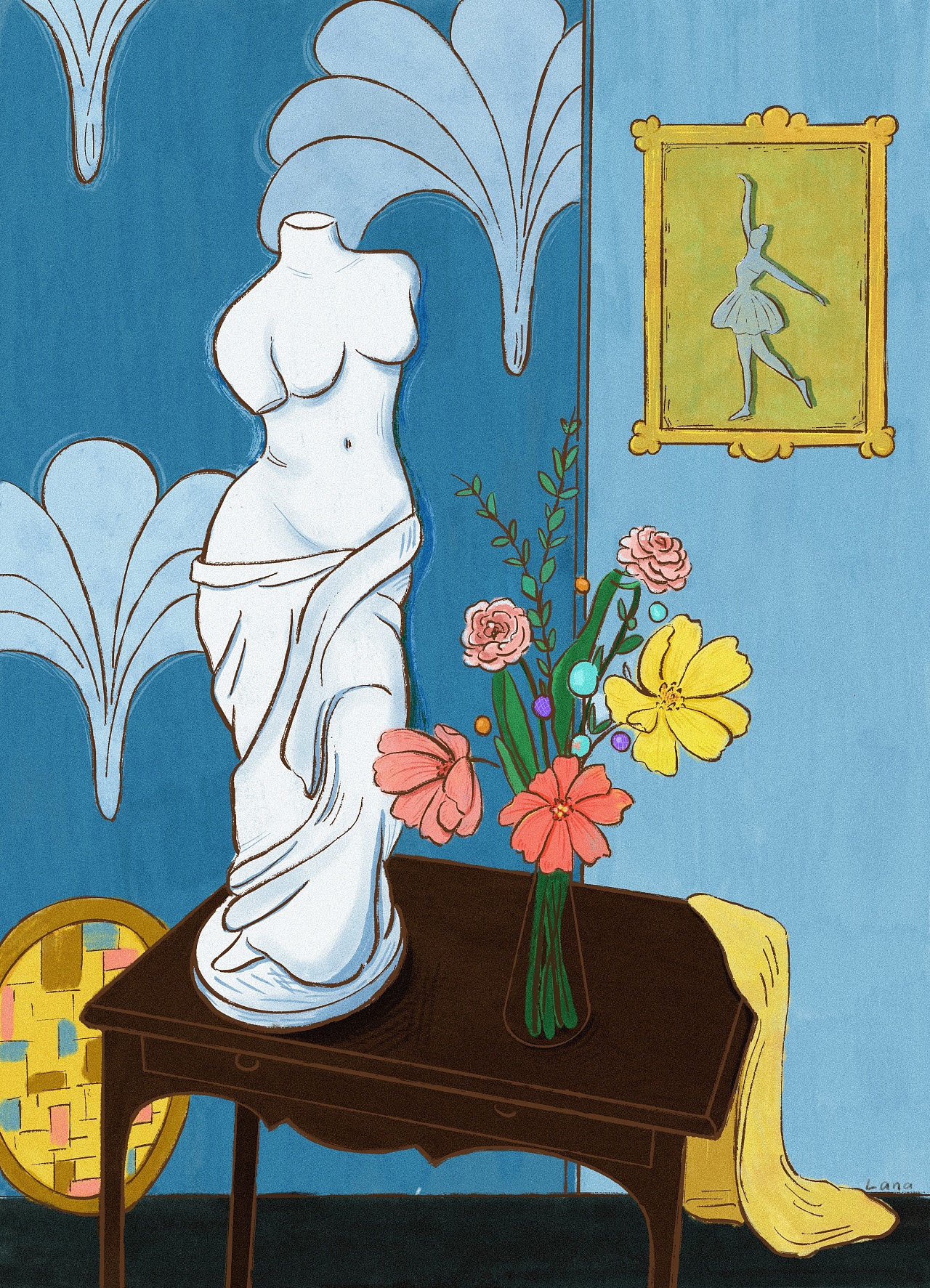 名画再创作/ 跟马蒂斯学习|插画|创作习作|lana_l - 原创作品 - 站酷