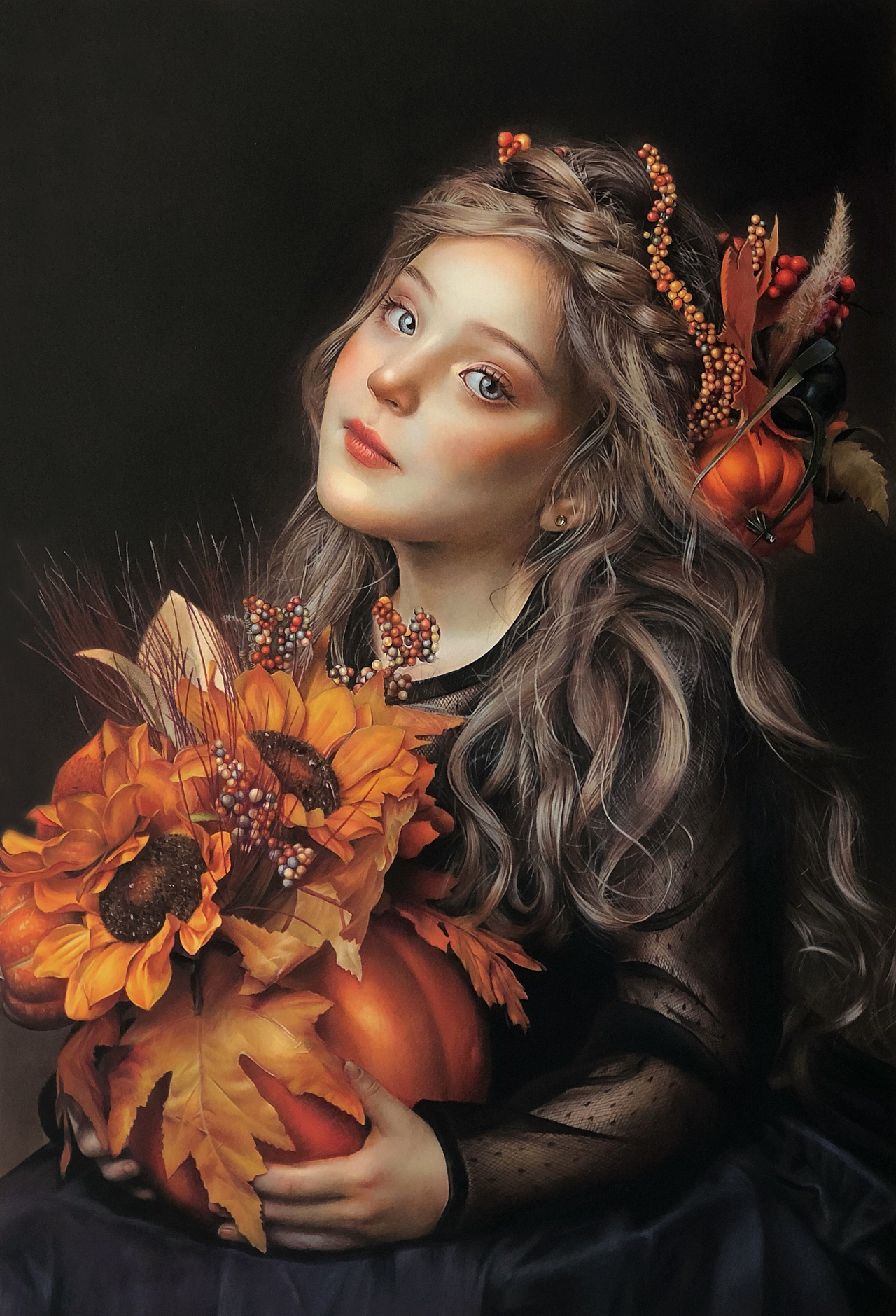 彩铅人物《秋实》（图ZMjU0ODI0MTM2） - 绘画 - 站酷设计师大叔左右原创素材 - 站酷ZCOOL