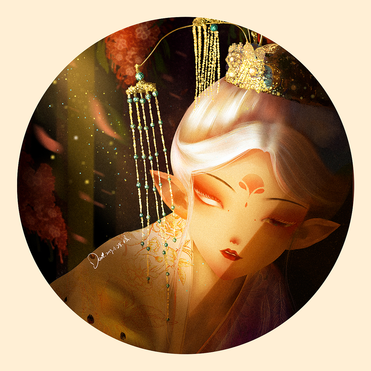 插画过程图步骤~（图ZMTg3MTY5MzQ0） - 创作习作 - 站酷设计师十三月岁原创素材 - 站酷ZCOOL