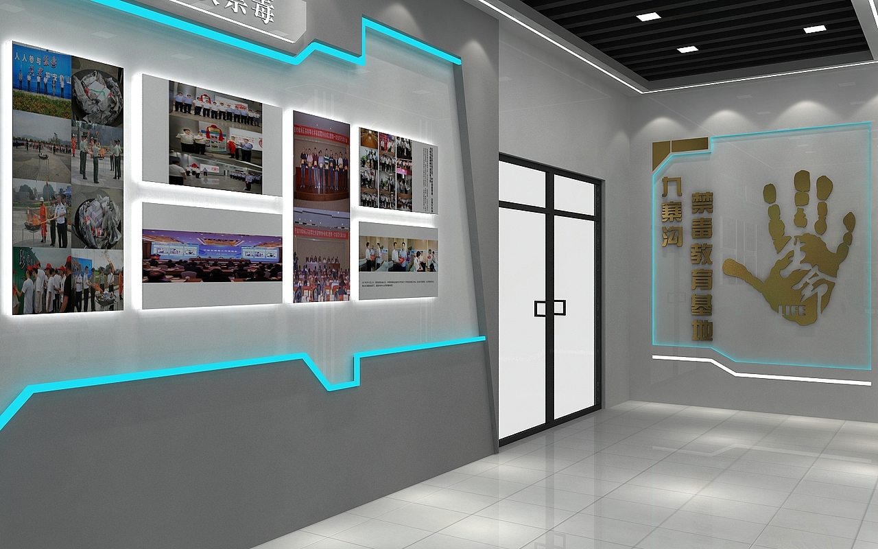 展厅 效果图设计 3D设计（图ZMjA1NjIyMTIw） - 建筑/空间 - 站酷设计师设计狮Ming原创素材 - 站酷ZCOOL