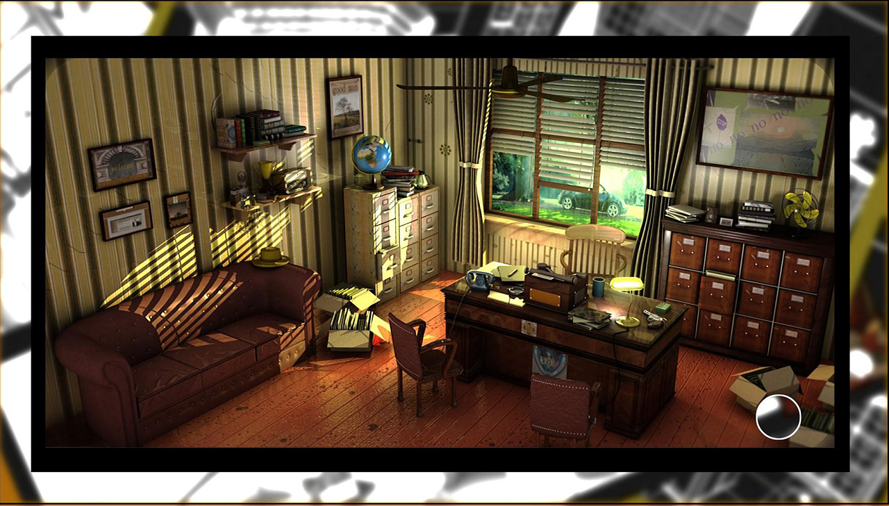 夕阳下的办公室