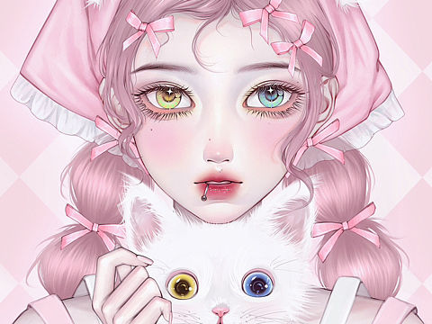 和猫猫合照