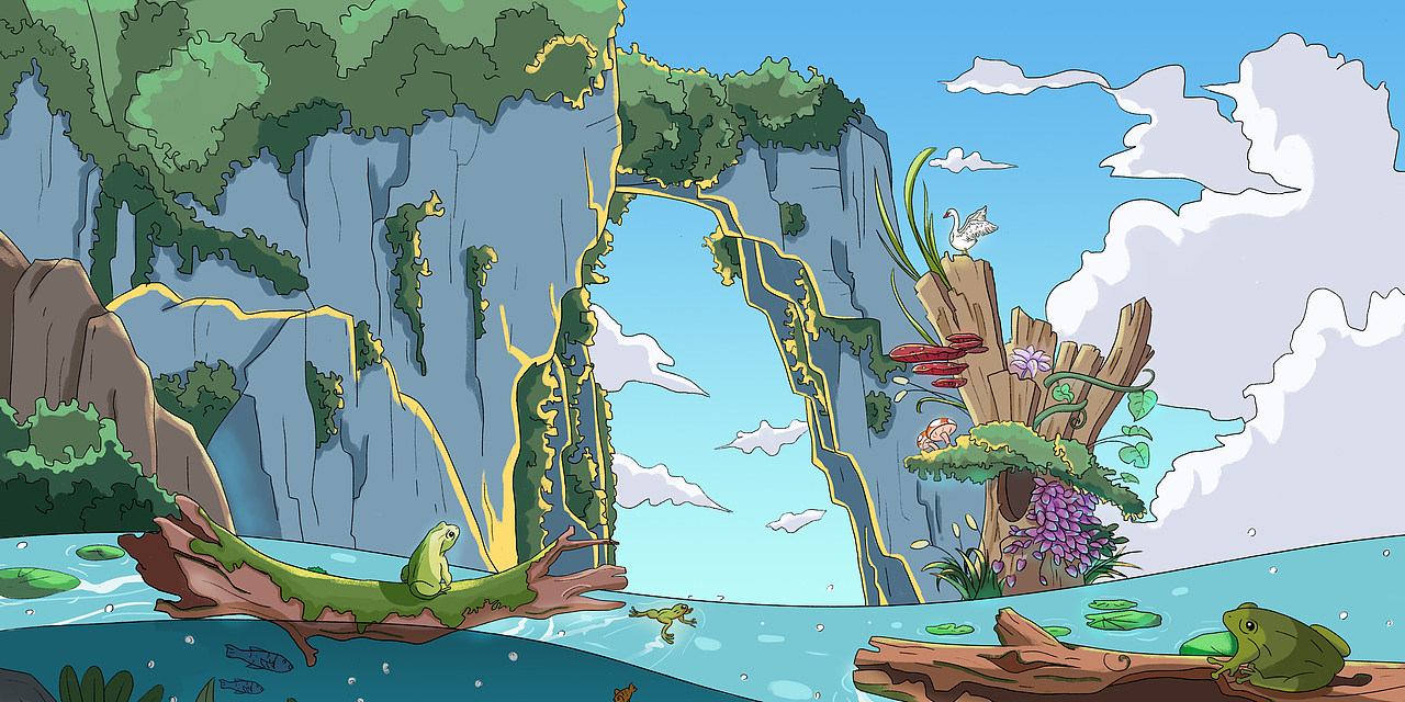 蛙与天鹅（图ZMjY1OTIwNjg0） - 海报 - 站酷设计师高糖的咸鱼ivan原创素材 - 站酷ZCOOL