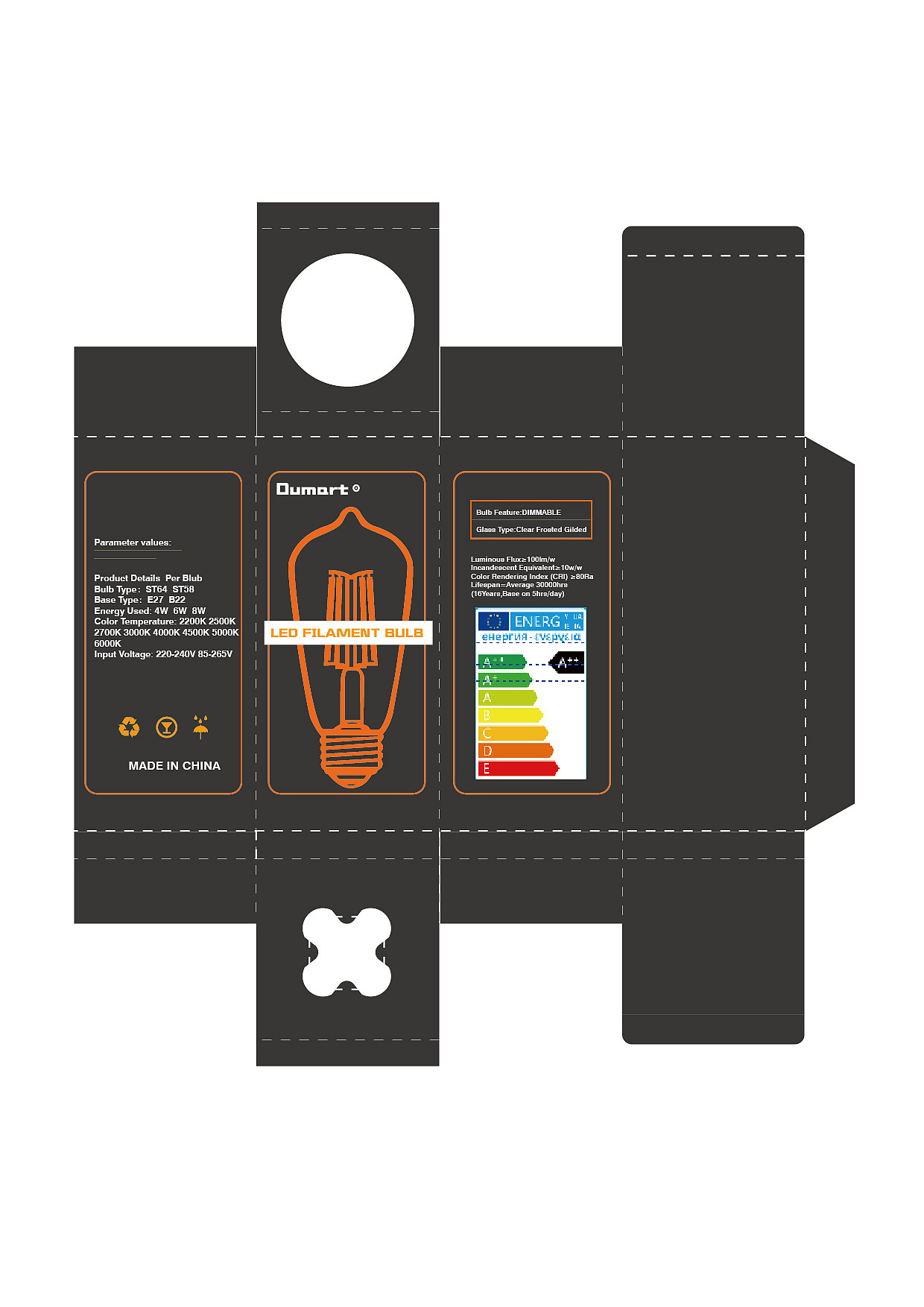 创意灯泡包装盒设计图片