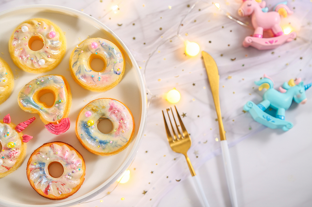 食物拍摄:半熟芝士、大理石甜甜圈