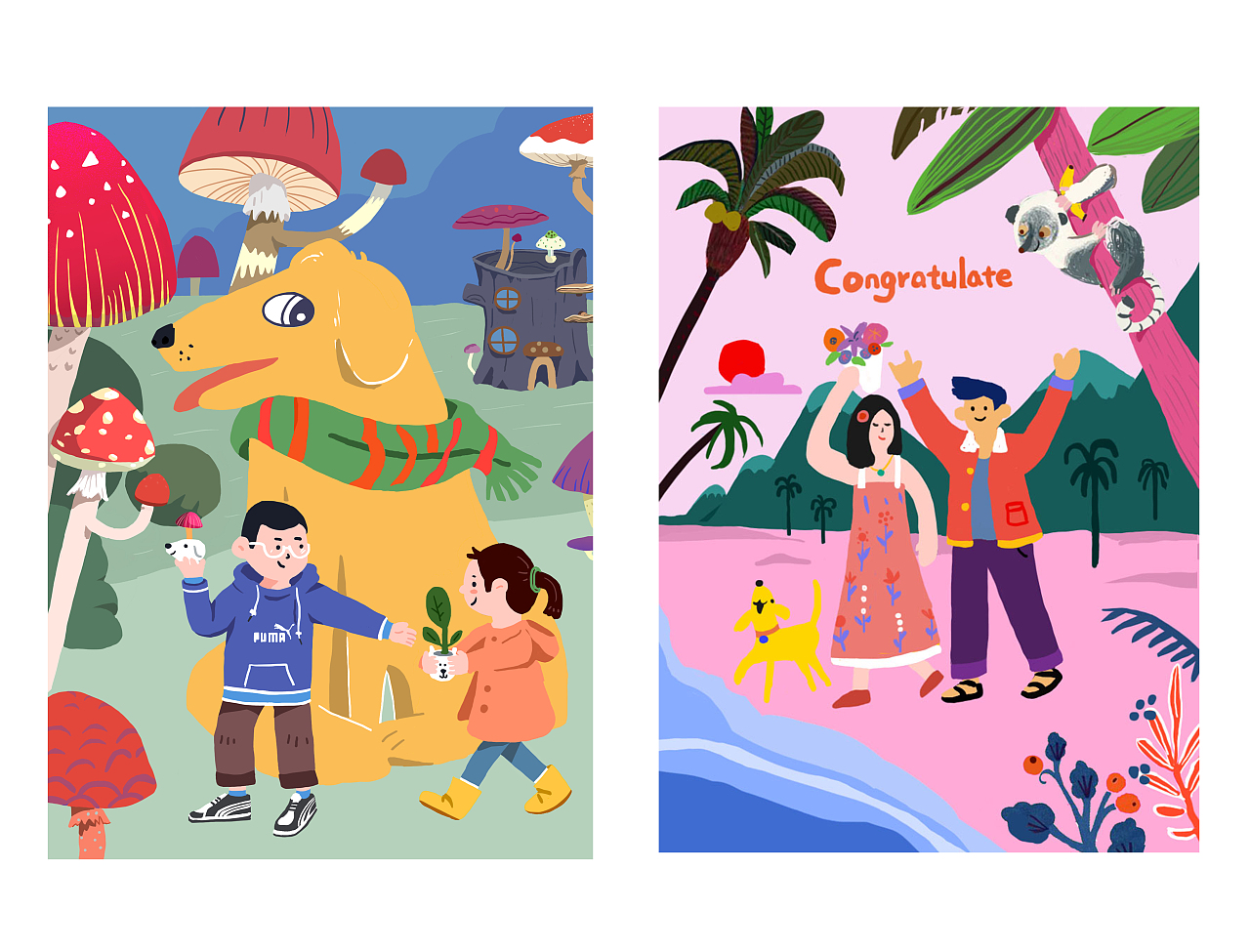 《狗狗黏土插画》（图ZMTAzODg3NjEy） - 艺术插画 - 站酷设计师旭敏ing原创素材 - 站酷ZCOOL