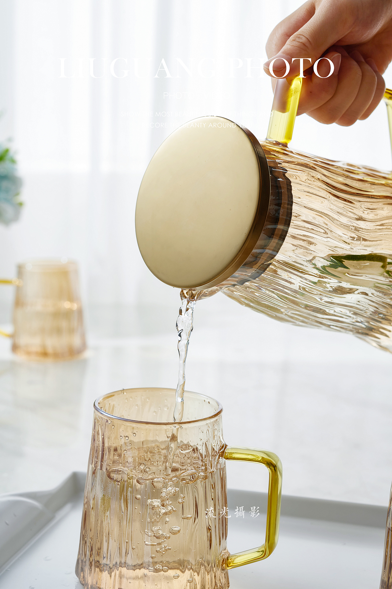 冰川玻璃水壶丨凉水壶杯子套装 饮具 杯具