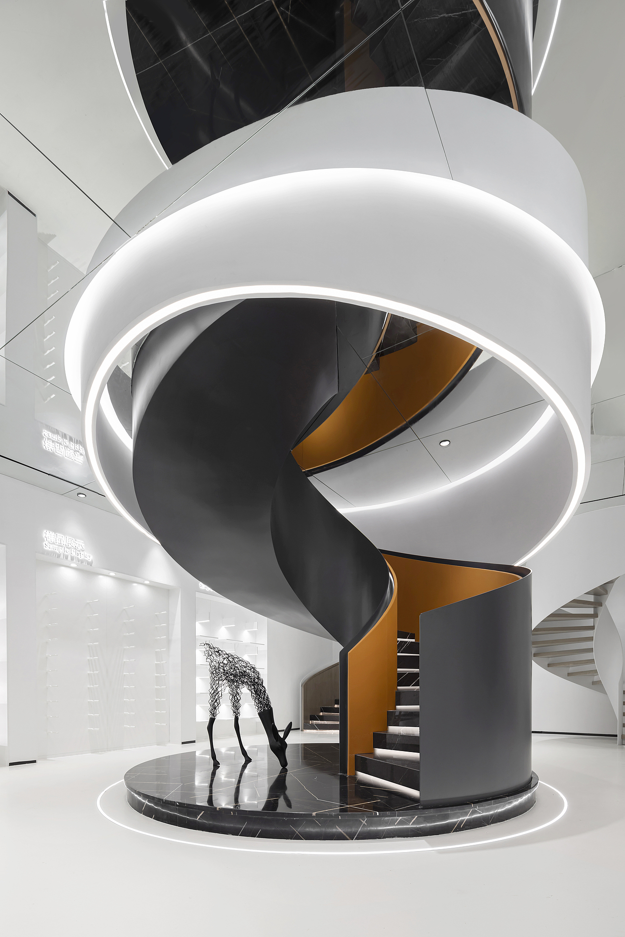 美锦墅楼梯展厅（图ZMjgzMDQ1MDUy） - 商业空间设计 - 站酷设计师原一空间原创素材 - 站酷ZCOOL
