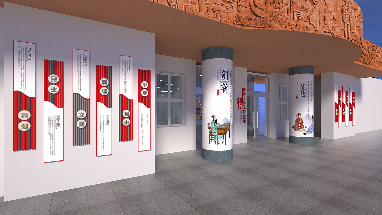 校园文化-功能厅（图ZMjU1NjIzMzQ4） - 其他空间 - 站酷设计师吉鹿迷原创素材 - 站酷ZCOOL