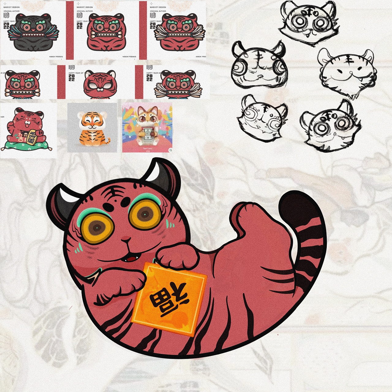 《虎虎生威》ip原创设计过程图|平面|ip形象|阿诫 - 原创作品 - 站酷