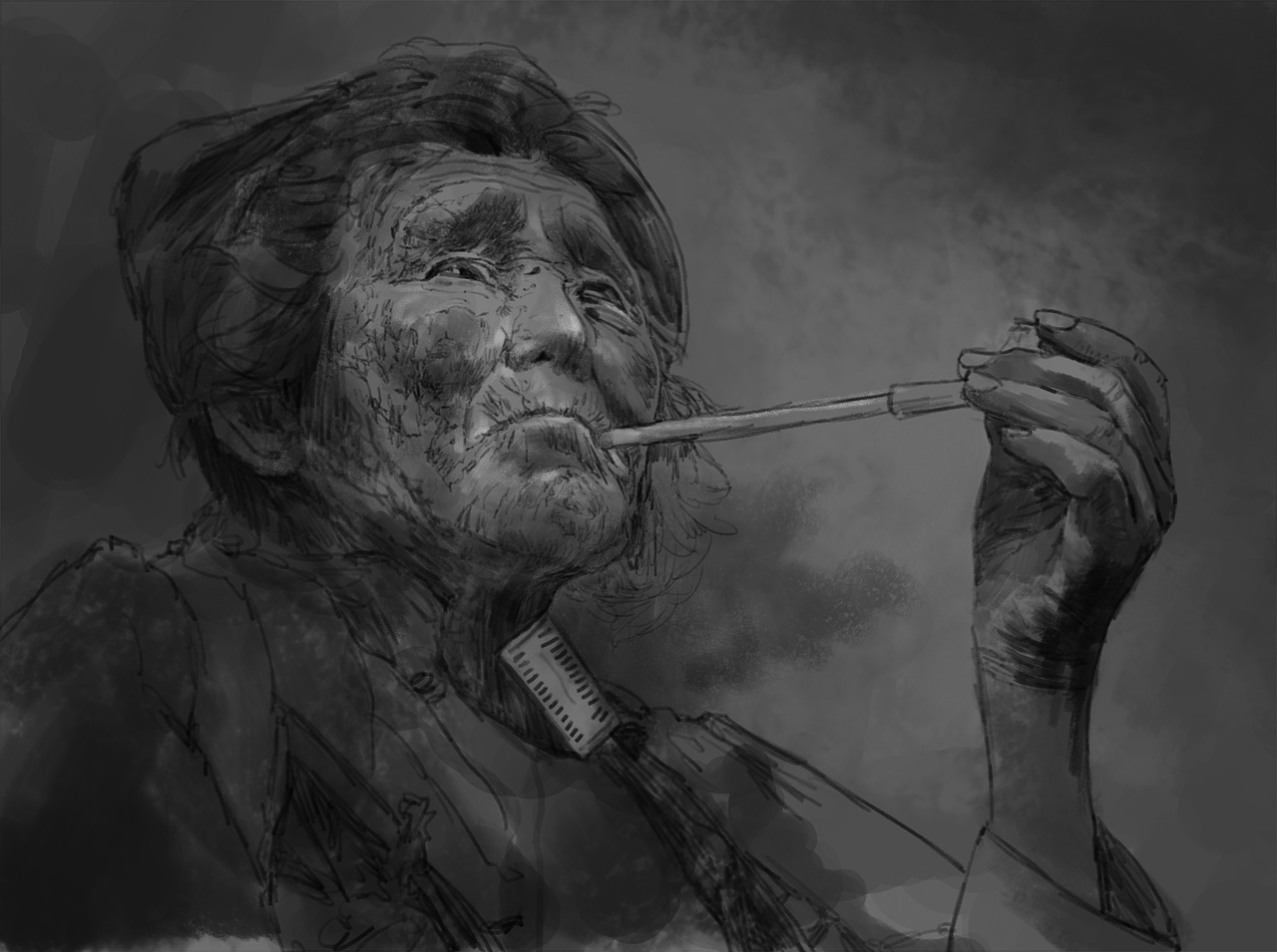 CG写实人物素描（图ZMTY0MzYyNDE2） - 绘画 - 站酷设计师简静09原创素材 - 站酷ZCOOL