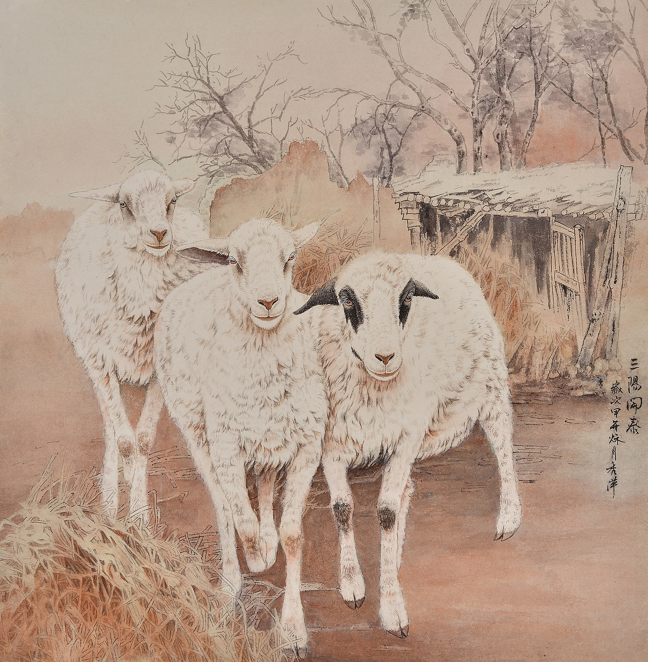中国美术家协会会员张秀萍工笔羊欣赏