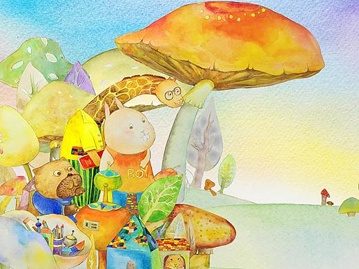 国内首支全手绘水彩治愈系广告片和插画的全方位应用