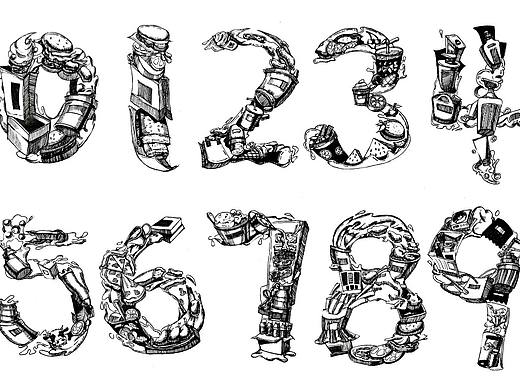 数字0-9字体设计