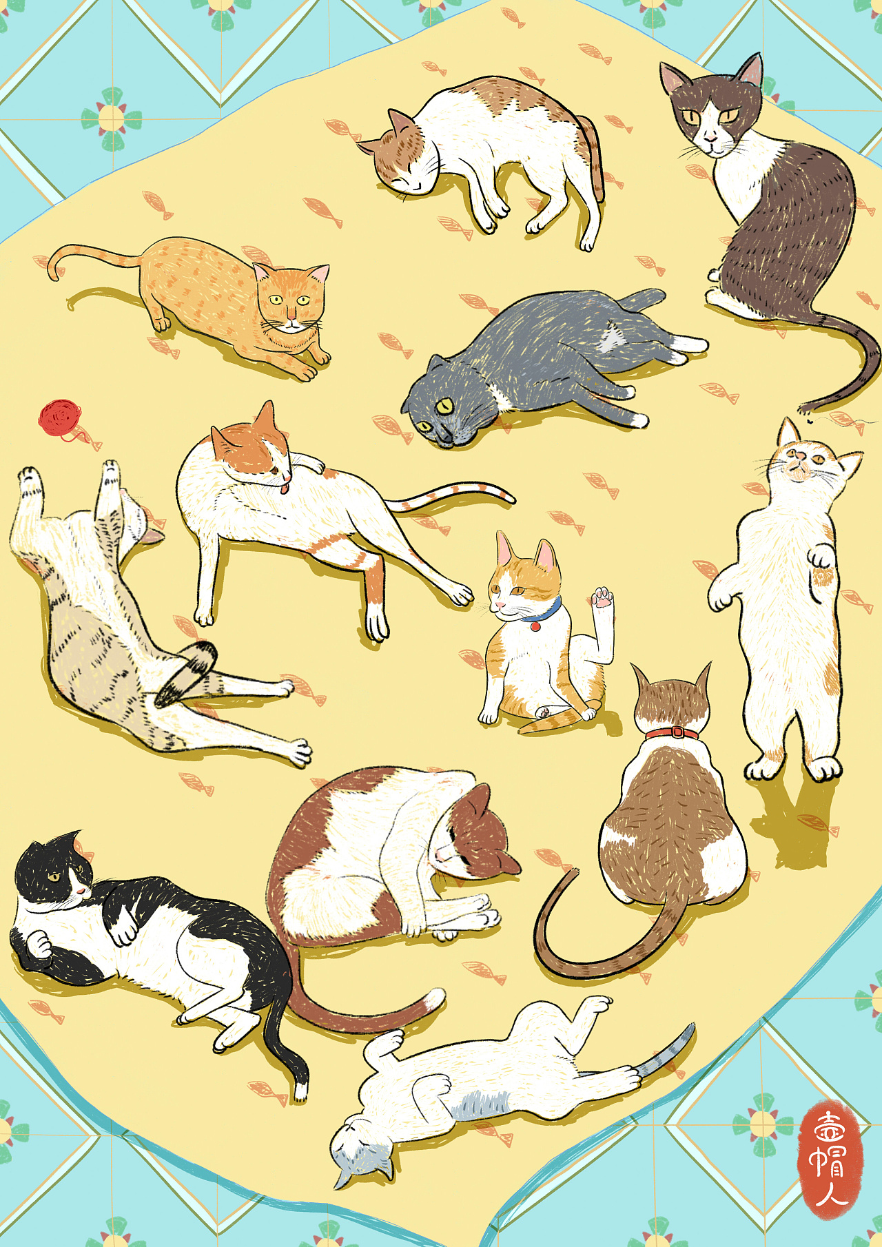 最近画的一些猫|插画|商业插画|Z25584582 - 原创作品 - 站酷 (ZCOOL)