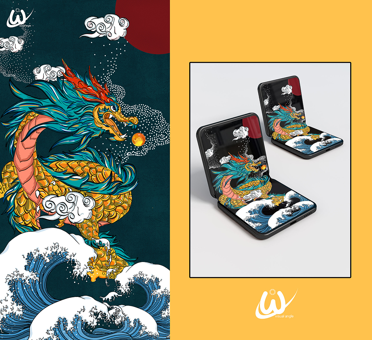 插画手绘-衍生品-手机壳图案