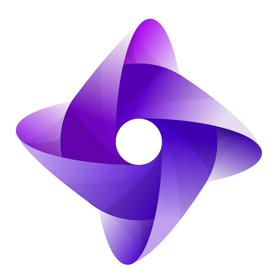 yoga风紫色渐变logo