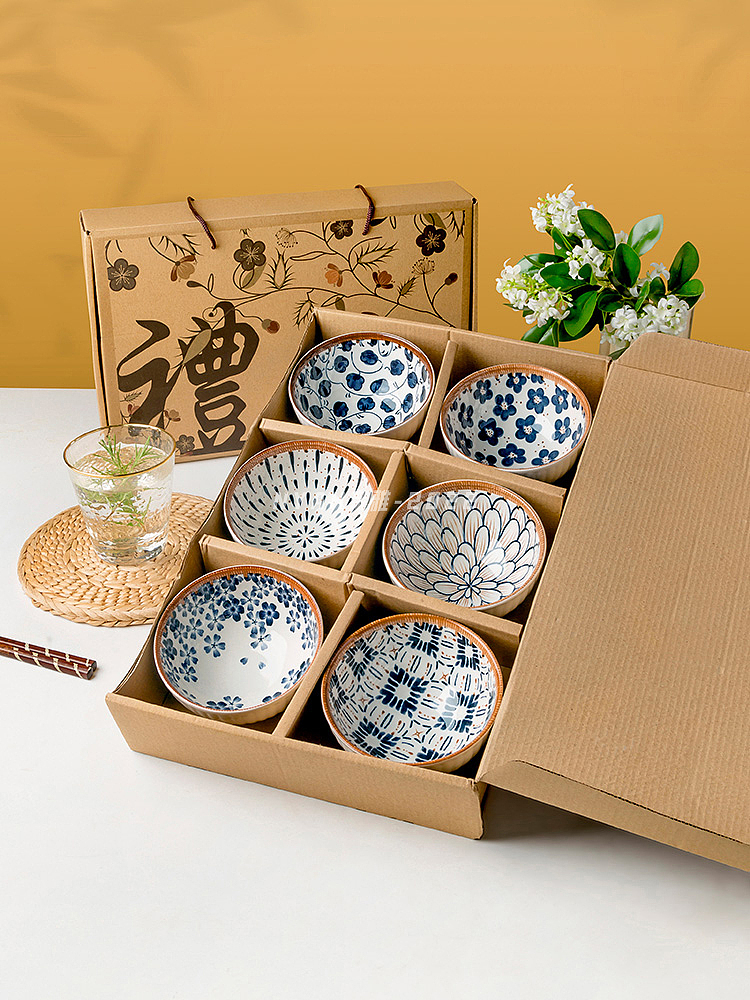 复古藤编米饭碗6只礼盒装（图ZMzE3NDgyMDIw） - 产品摄影 - 站酷设计师Nyah原创素材 - 站酷ZCOOL